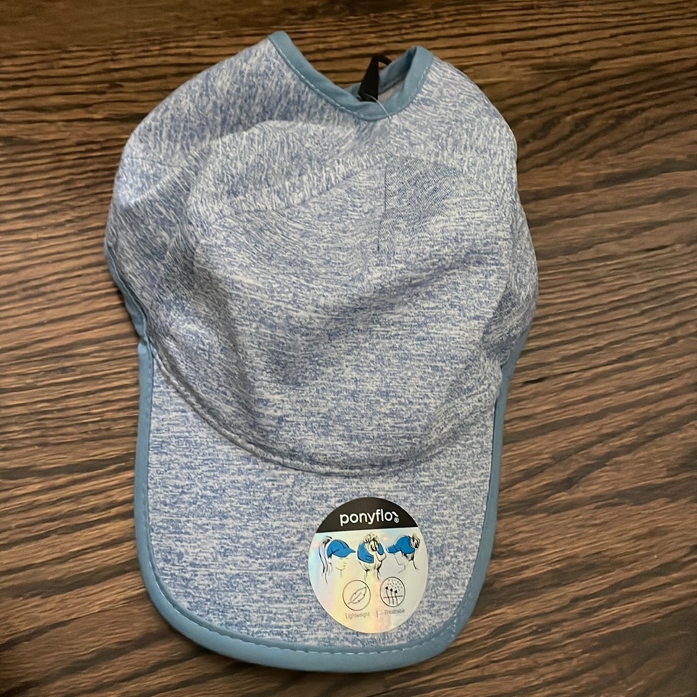 Ponyflo Jenny Flexible Active Heathered Cap ponytail hat